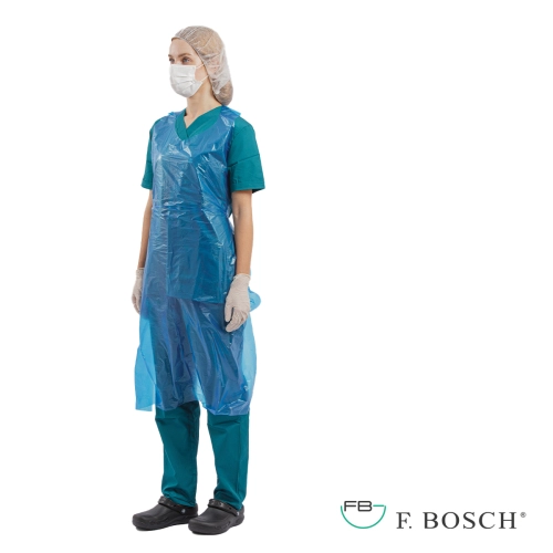 F. Bosch Ποδιά Σαγρέ Πλαστική Ενισχυμένη Μπλε
