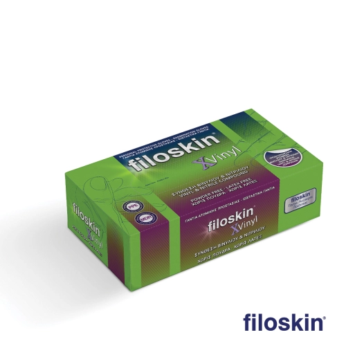 Filoskin Xvinyl vinyl-nitrile gloves blue powder-free