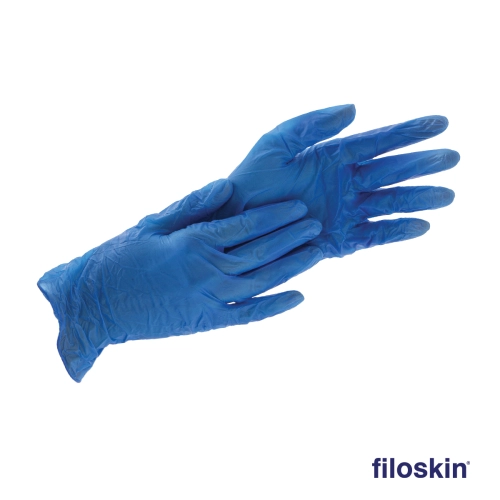 Filoskin vinyl gloves blue powder-free
