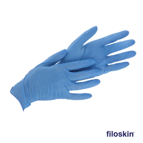 Filoskin latex gloves blue powdered