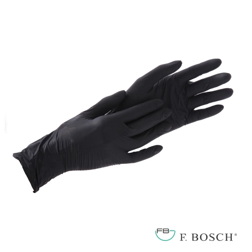 F. Bosch Extra Strong nitrile gloves black powder-free