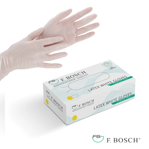 F. Bosch latex gloves white powder-free