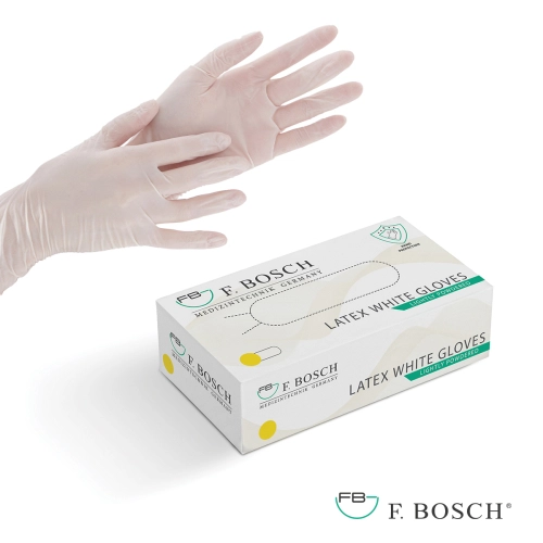 F. Bosch latex gloves white powdered
