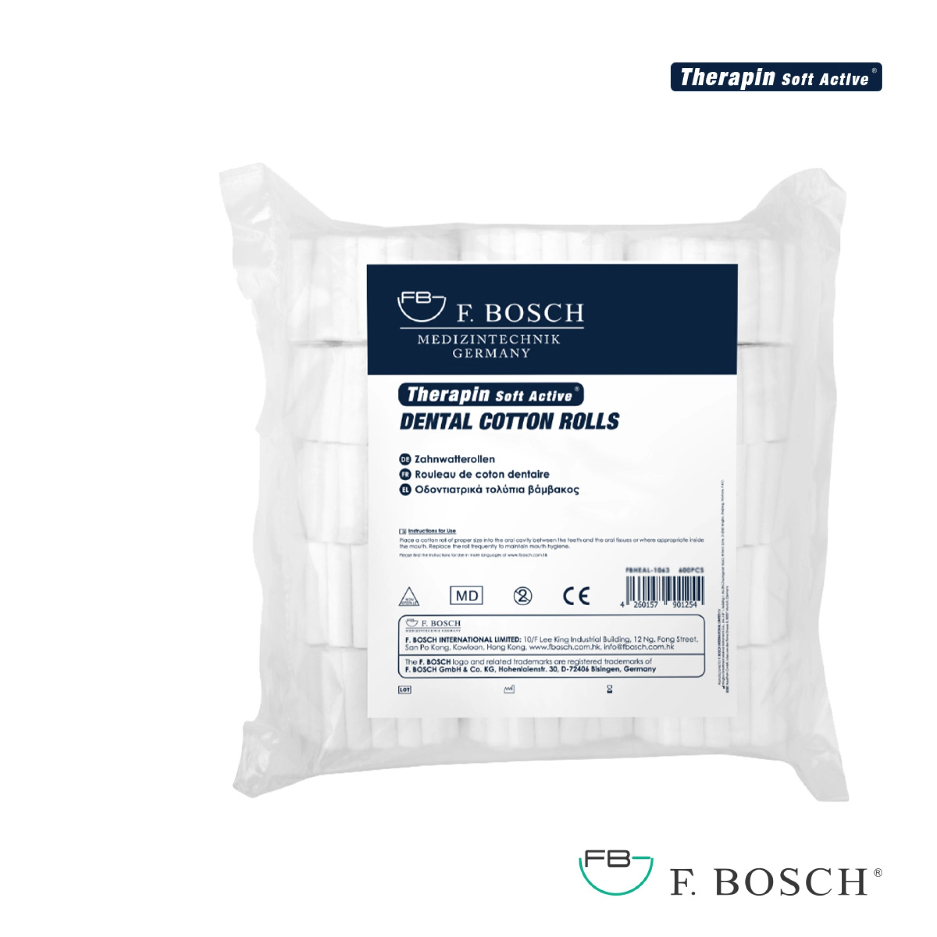 F. Bosch οδοντιατρικά τολύπια βάμβακος 12mm x 38mm