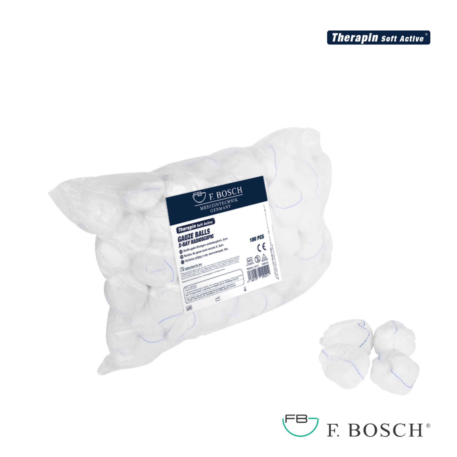 F.Bosch τολύπια γάζας x-ray ακτινοσκιερά 4cm