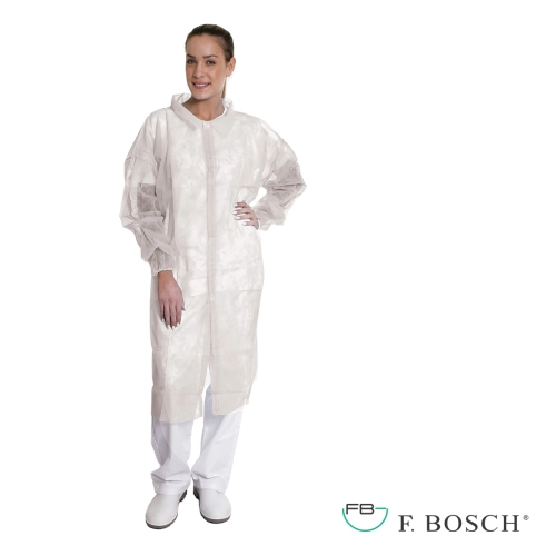 F. Bosch Ρόμπα Επισκέπτη Non - Woven με Αυτοκόλλητο Λευκή XXL