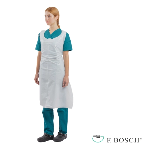 F. Bosch Ποδιά Mιας Xρήσης Πλαστική Λευκή