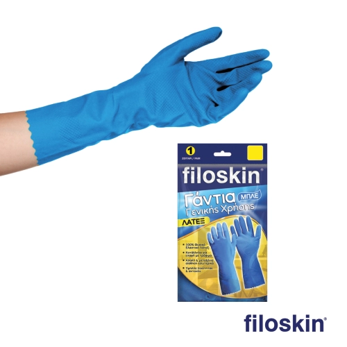 Filoskin latex blue general use gloves