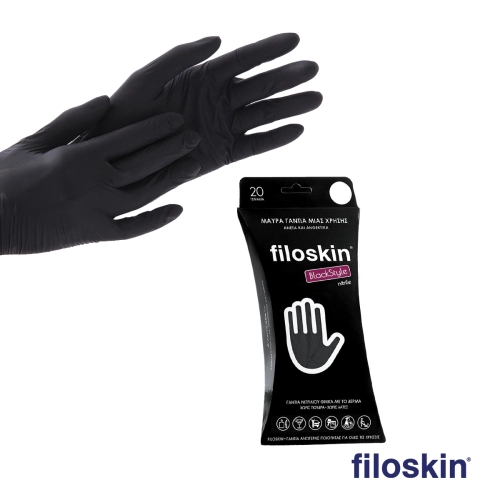 Filoskin BlackStyle nitrile gloves black powder-free