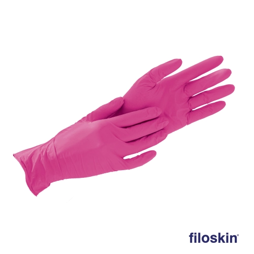 Filoskin featherPink nitrile gloves powder-free