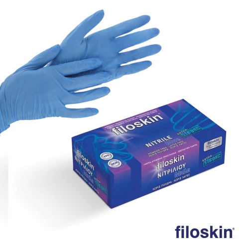 Filoskin Extra Strong nitrile gloves blue powder-free